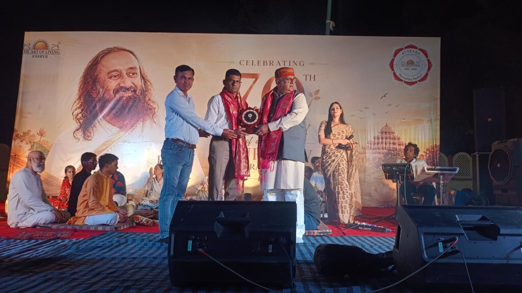 IN-DEED Foundation receiving the Art of Living Unsung Heroes Award in Jodhpur